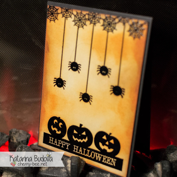 Clearly Besotted Halloween Spirit: one stamp set three cards. @ cherry-bee.net