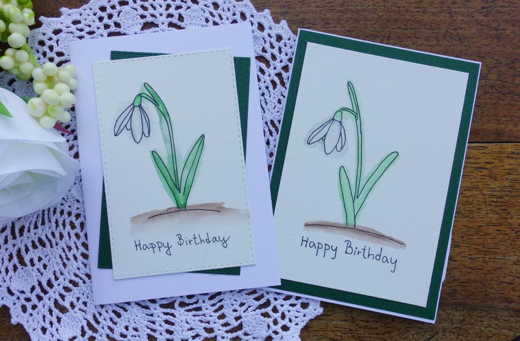 Create a card with stamped-like image without using any stamps. No stamps or dies needed. A spring card, a card for Mother’s Day. 